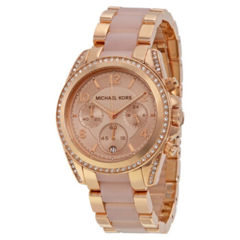 Michael Kors Blair Chronograph Rose Dial Ladies Watch, model MK5943